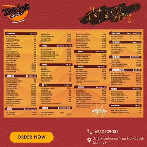 Menu at Micky's Kitchen-Best Restaurant in Bilaspur/Fast Food Delivery ...