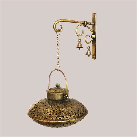 Buy SHILPIKARMAN FURNITURE Antique Golden Finish Degchi Style Incense ...