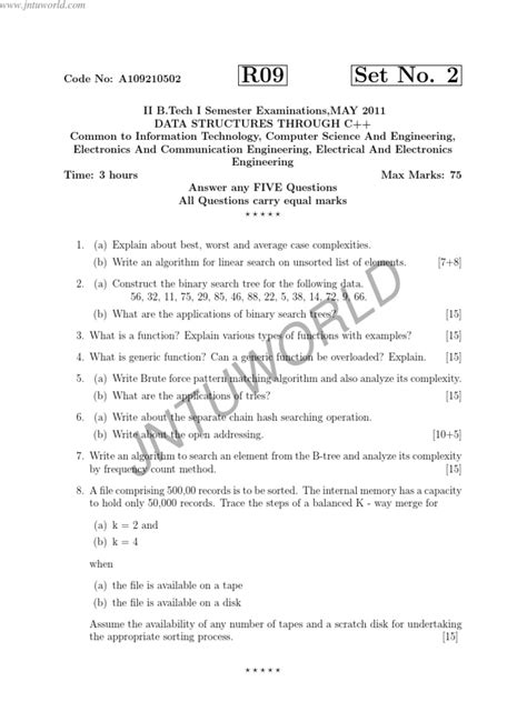 Image result for Final Exam Question Paper Data Structures and Algorithms Java