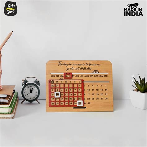 Buy Wooden Motivational Quote Desk Calendar Online - Gift Kya De