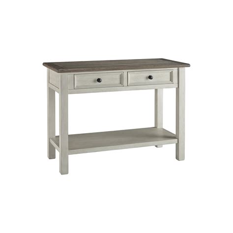 Ashley Furniture Bolanburg Vintage Two-tone Sofa/Console Table with ...