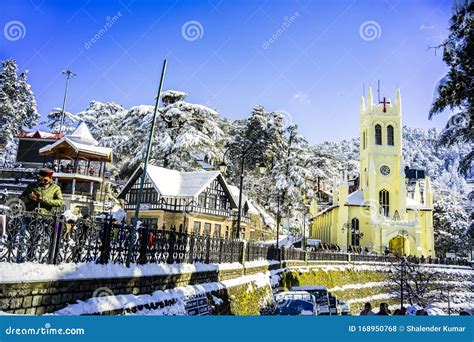 Mall Road is the Main Street in Shimla, the Capital City of Himachal Pradesh, India Editorial ...
