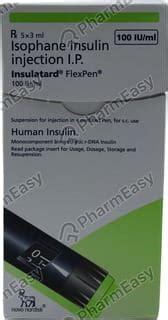 Insulatard Flexpen 100 IU/ML Suspension For Injection (3): Uses, Side ...
