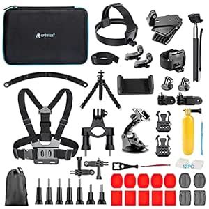 Artman Action Camera Accessories Kit 58-in-1 Compatible with GoPro Hero ...