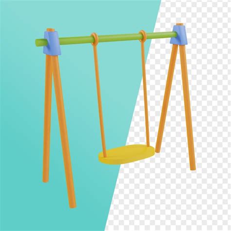 Młode plac zabaw 3d ikona render clipart | Plik PSD Premium