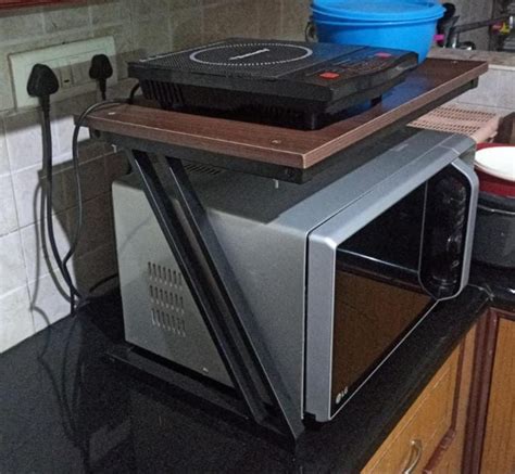 Buy PIKIFY Metal and Wooden Microwave Oven Kitchen Stand, Cabinet and ...