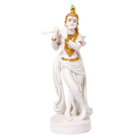 Buy Divine Gifts Krishna Marble Statue, Krishna murti for Pooja Room ...