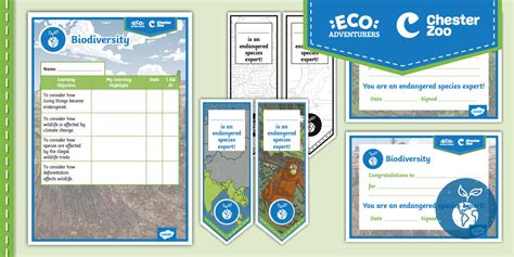 FREE! - Year 3 Biodiversity: Bookmarks, Certificates & Reward Chart