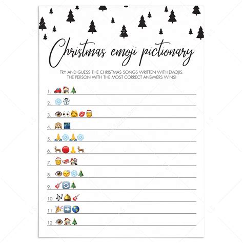 Christmas Emoji Game Printable | Fanny Printable