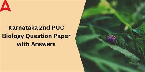 Karnataka 2nd PUC Biology Model Question Paper 2024 with Answers