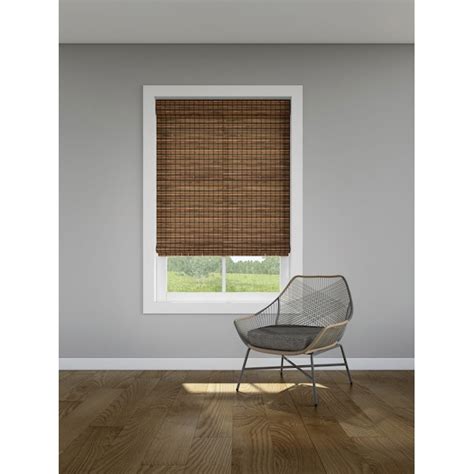 LEVOLOR 25-in x 64-in Cinnamon Light Filtering Cordless Roman Shade ...