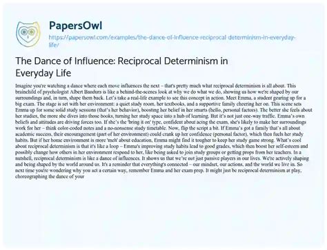 Image result for Reciprocal Determinism Examples