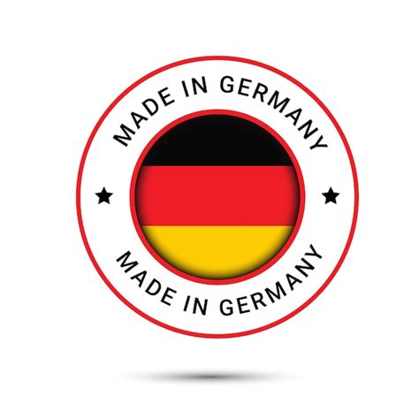 Made in Germany Logo vettoriale e design del logo delle bandiere della ...