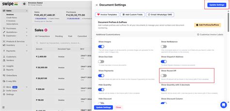 How to show round off break down in Invoice pdf - General - Swipe