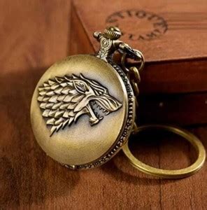 giftiny GAME OF THRONES WOLF Metal Pocket Watch Keychain, Antique ...
