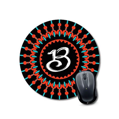 Anuman007 mouse pad in Alphabet B Mouse pad Round Mouse Pad for Laptop ...