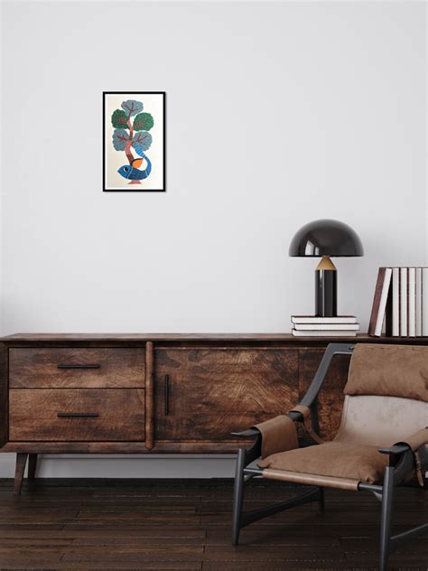 The Fish And Lush Tree Gond Painting - Online At Best Prices