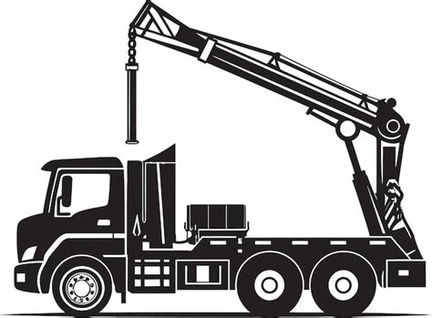 Getriebe und Gantry Krane Truck Vector Logo Konstruktion Kommando Truck ...