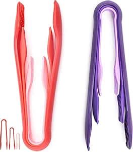 Buy Spatlus 6/8/10inch Plastic Mini Cooking Tongs - Set of 6, Multi ...