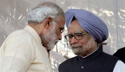 PM Modi walks up to Manmohan Singh in RS, shakes hands