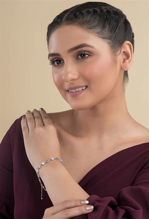 Heart Shaped Pure 92.5 Silver Bracelet For Women & Girls | Luxaore
