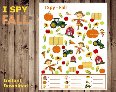 Fall I Spy Printable