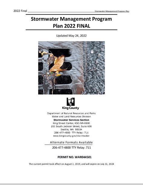 Fillable Online your kingcounty your.kingcounty.gov2022FinalSWMPKing ...
