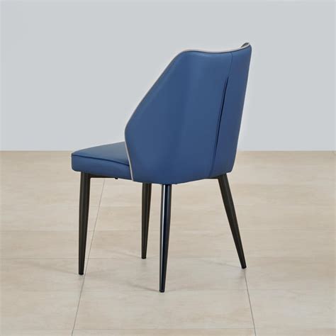 Buy Marcello Set of 2 Faux Leather Dining Chairs - Blue from Home ...