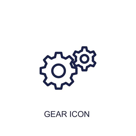 Premium Vector | Gear icon white background
