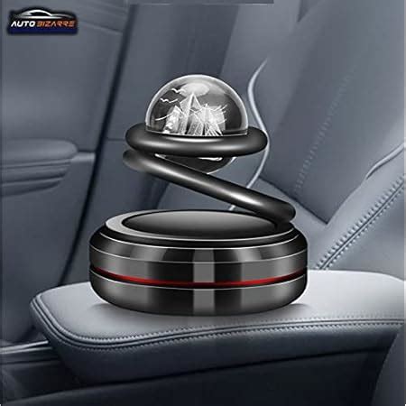 AutoBizarre Metal Body Solar Powered Rotating Red Solar Crystal Car Air ...