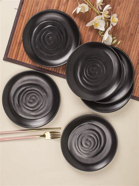 Black Matte Spiral Open Donga Bowl Set Of 2 | Melamine Bowl Set ...