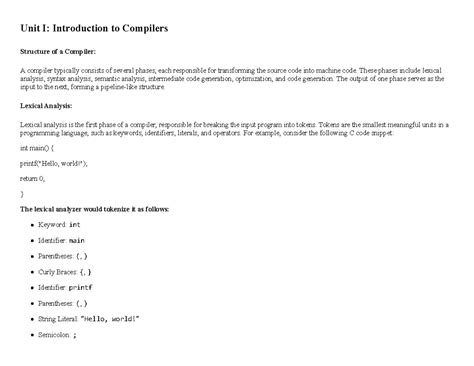 Cd module 1 3 5 - lecture notes for b.tech(cse) 6th semester - Unit I ...