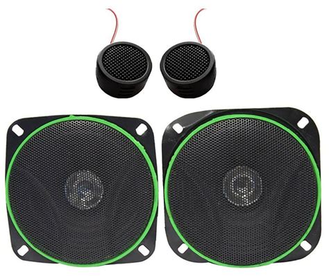 Worldtech Samsonic Onmca_381 4 Inch Car Speaker(Set of 2) and Tweeter ...