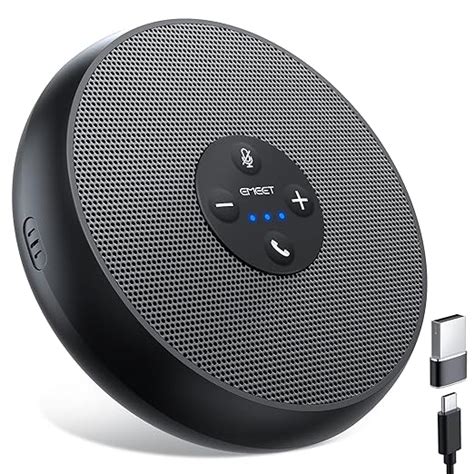EMEET USB Speakerphone, M1A Zoom Certified AI Mics 360°Voice Pickup USB ...