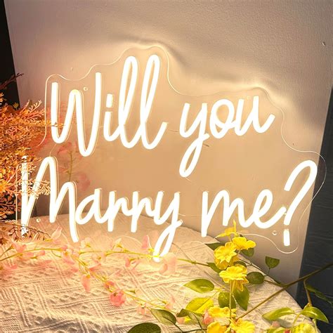 Amazon.com : Will You Marry Me Neon Signs for Wedding Proposal Large ...