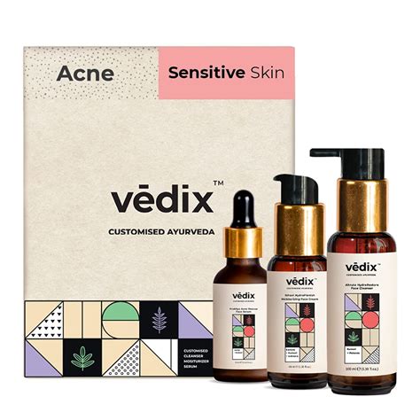 Vedix Ayurvedic Acne Skin Care Kit for Sensitive Skin, Customized Skin ...