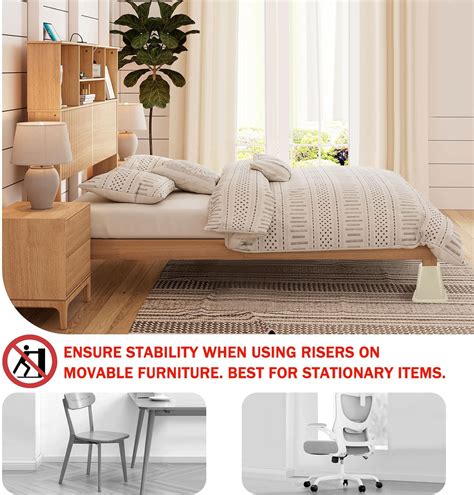 ANNKUT 6 Inch Heavy Duty Bed Risers, Furniture Risers for India | Ubuy