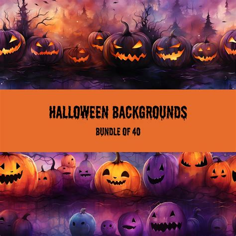 Halloween Zoom Background Pack 4K Halloween Backdrops BUNDLE - Etsy UK