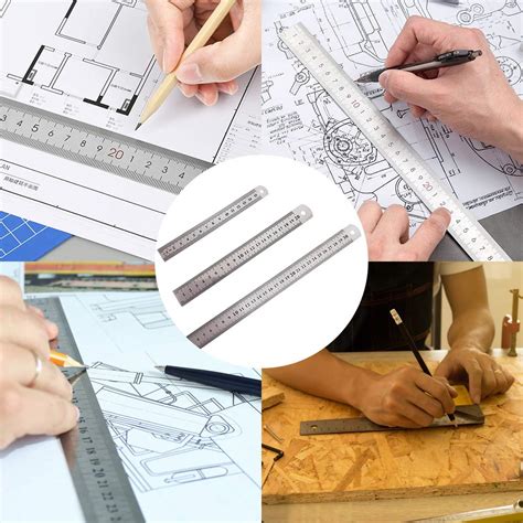 Cosswe Stainless Steel Ruler, Metal Rule Precision Rule Kit India | Ubuy