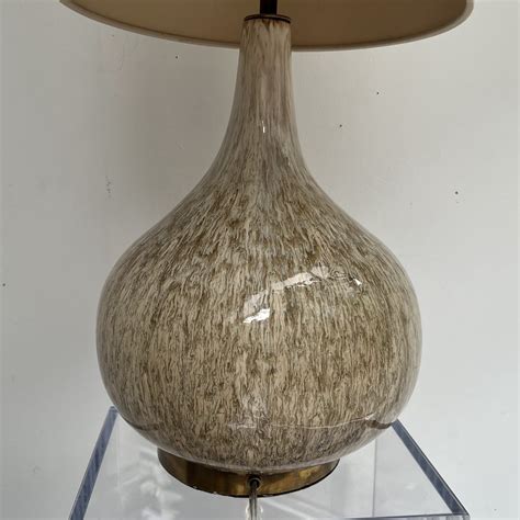 John Richard Drip Glaze Squattie Table Lamp