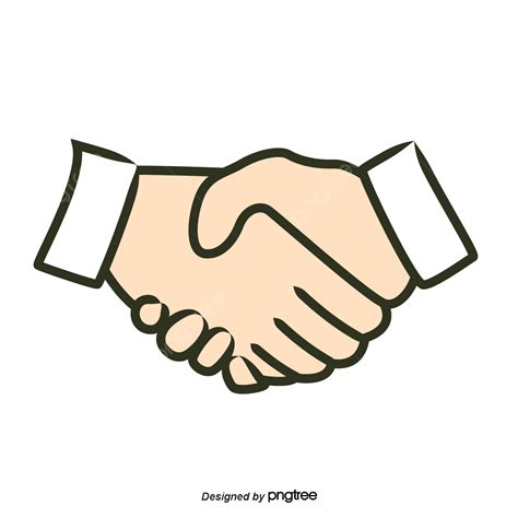 Hand Shaking Hands Vector PNG Images, Shake Hands, Holding Hands ...