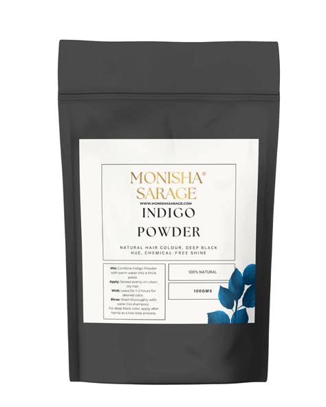 Monisha Sarage Indigo Powder |Natural Hair Colour | Deep Black Hue | C