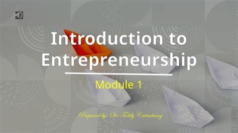 Entrepreneurship Module 1 PPT 的图像结果