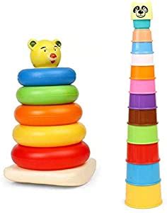 Class Fun- Combo Pack of Terry Ring and Stacking Cup Set Preschool Toy ...