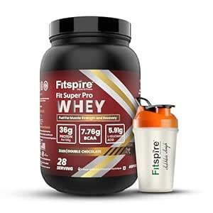 Fitspire Fit Super Pro Whey Protein Powder Double Chocolate with Shaker ...