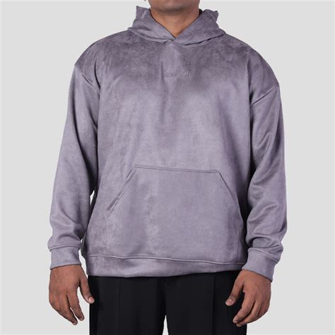 CHARCOAL OVERSIZED SUEDE HOODIE – Hophead