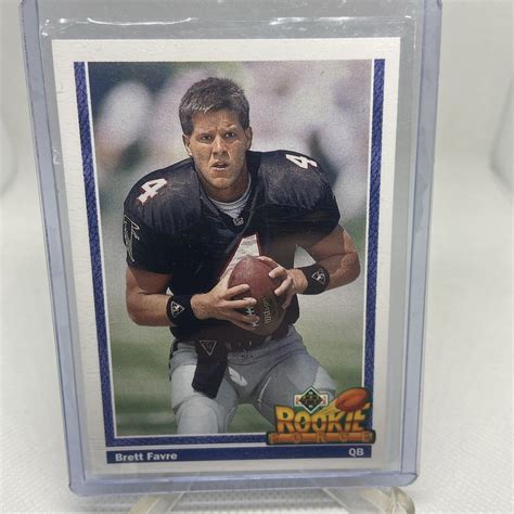 1991 Upper Deck #647 Brett Favre Rookie Card RC HOF Atlanta Falcons ...