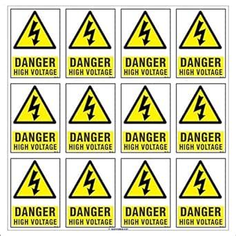 Vinyl Danger High Voltage Stickers : Amazon.in: Industrial & Scientific