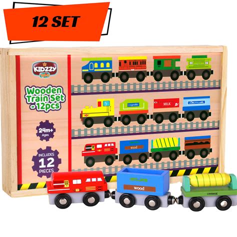 Wooden Train Cars 12 Pack A Kids Favorite Toy Train | Desertcart INDIA