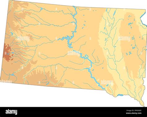 physical map of south dakota